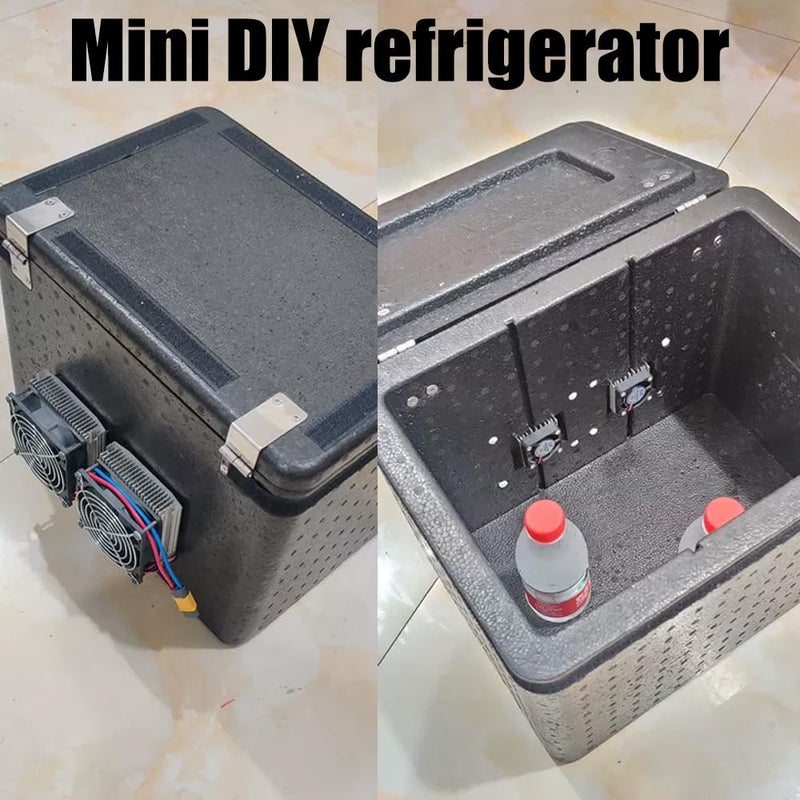 Yrhrol مكيف هواء صغير DC 12V مجموعة DIY نظام تبريد حراري بيلتيير وحدة تبريد موصل حراري شبه موصل ثلاجة نظام تبريد مجموعة DIY (ثنائي) - Image 5